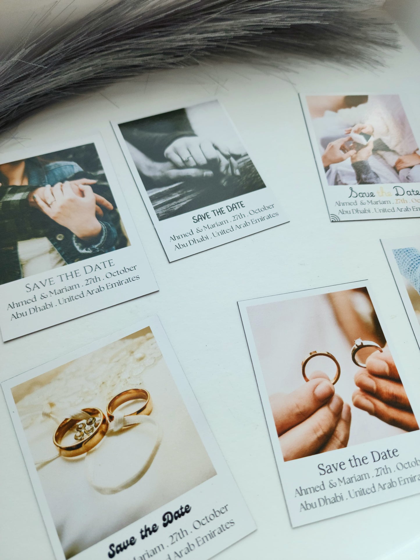 Wedding Invitation Save the Date Magnetic Sheet.